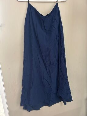 Topshop Navy Maxi Skirt